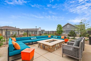 Furnished patio with fire pit